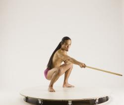 ELMER DIFFERENT SITTING POSES WITH SPEAR 